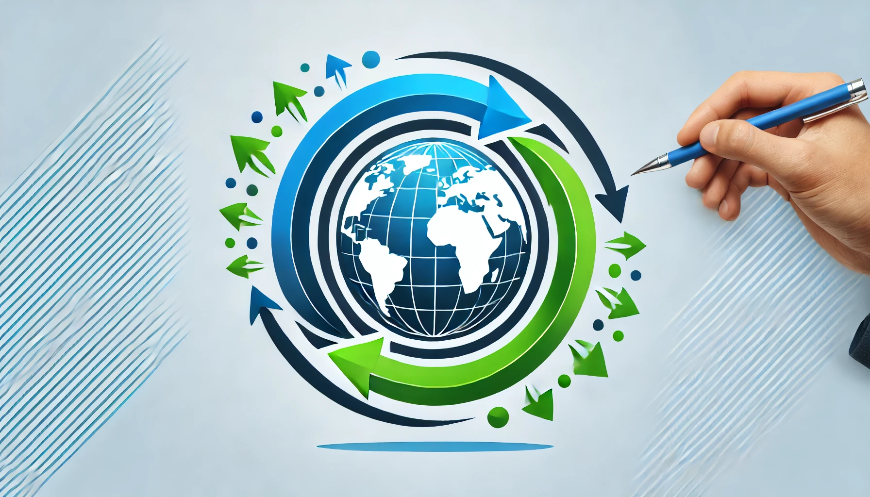 DALL·E 2024-11-26 10.05.42 - A wide, sleek, and professional logo design inspired by the user's provided logo, with a focus on blue and green circular arrows, symbolizing growth,